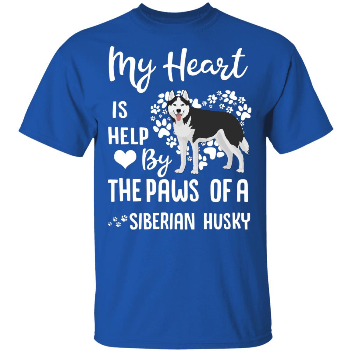 My Heart Is Held By The Paws Of A Siberian Husky Lover-T-Shirt & Hoodie-Classic T-Shirt-Royal