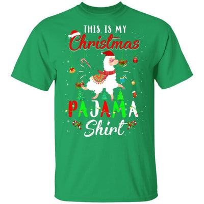 This Is My Christmas Pajama Llama Christmas Gifts-T-Shirt & Sweatshirt-Classic T-Shirt-Irish Green