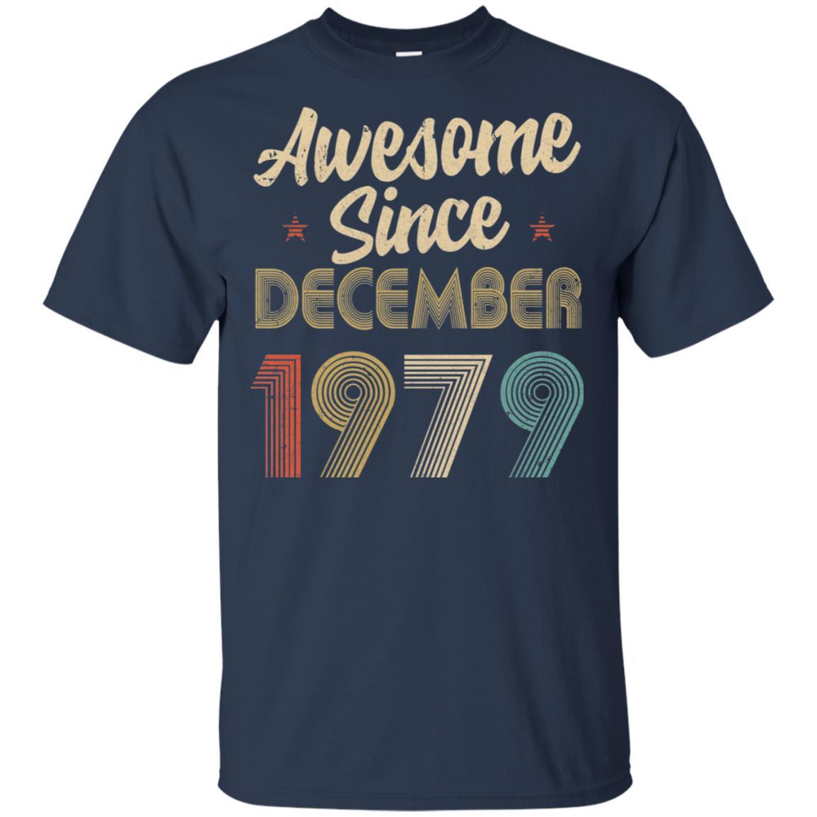 Awesome Since December 1979 Vintage 42th Birthday Gifts-T-Shirt & Hoodie-Classic T-Shirt-Navy