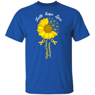 Faith Hope Love Childhood Cancer Awareness-T-Shirt & Hoodie-Classic T-Shirt-Royal