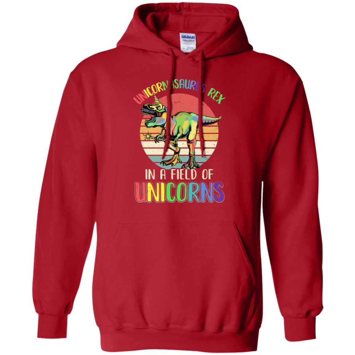 Be A Unicornasaurus Rex In A Field Of Unicorns-T-Shirt & Hoodie-Pullover Hoodie-Red