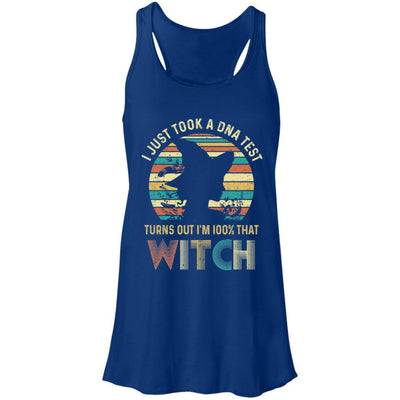 I Just Took A DNA Test Turns Out I'm 100% Percent That Witch-T-Shirt & Tank Top-Women's Flowy Racerback Tank-True Royal