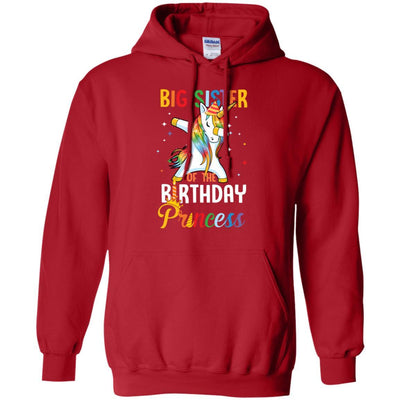 Proud Big Sister Of A Birthday Princess Unicorn Dab-T-Shirt & Hoodie-Pullover Hoodie-Red