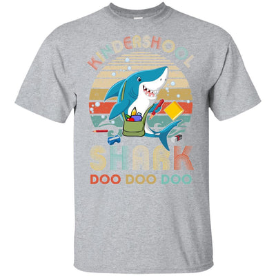 Kindergarten Shark Doo Doo Doo Funny Back To School Youth-Youth Shirt-Youth T-Shirt-Sport Grey