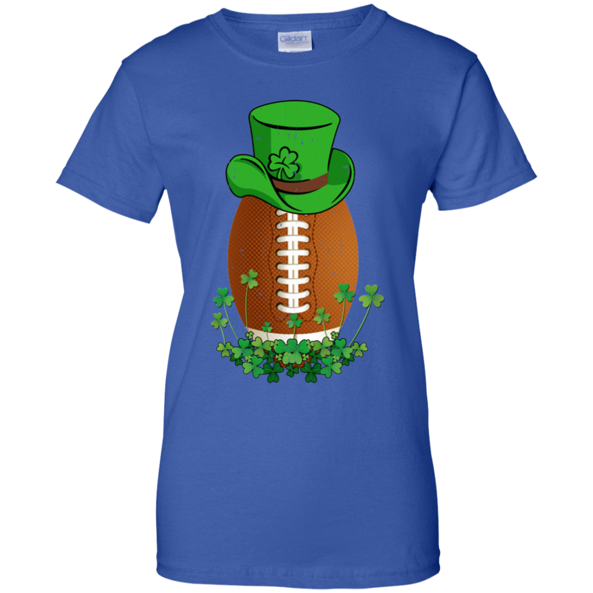Shamrock Football Leprechaun St Patricks Day-T-Shirt & Hoodie-Women's T-Shirt-Royal