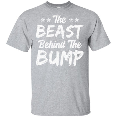 The Beast Behind The Bump Announcement Dad Fathers Day-T-Shirt & Hoodie-Classic T-Shirt-Sport Grey