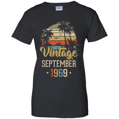 Retro Classic Vintage September 1969 52th Birthday Gift-T-Shirt & Hoodie-Women's T-Shirt-Black