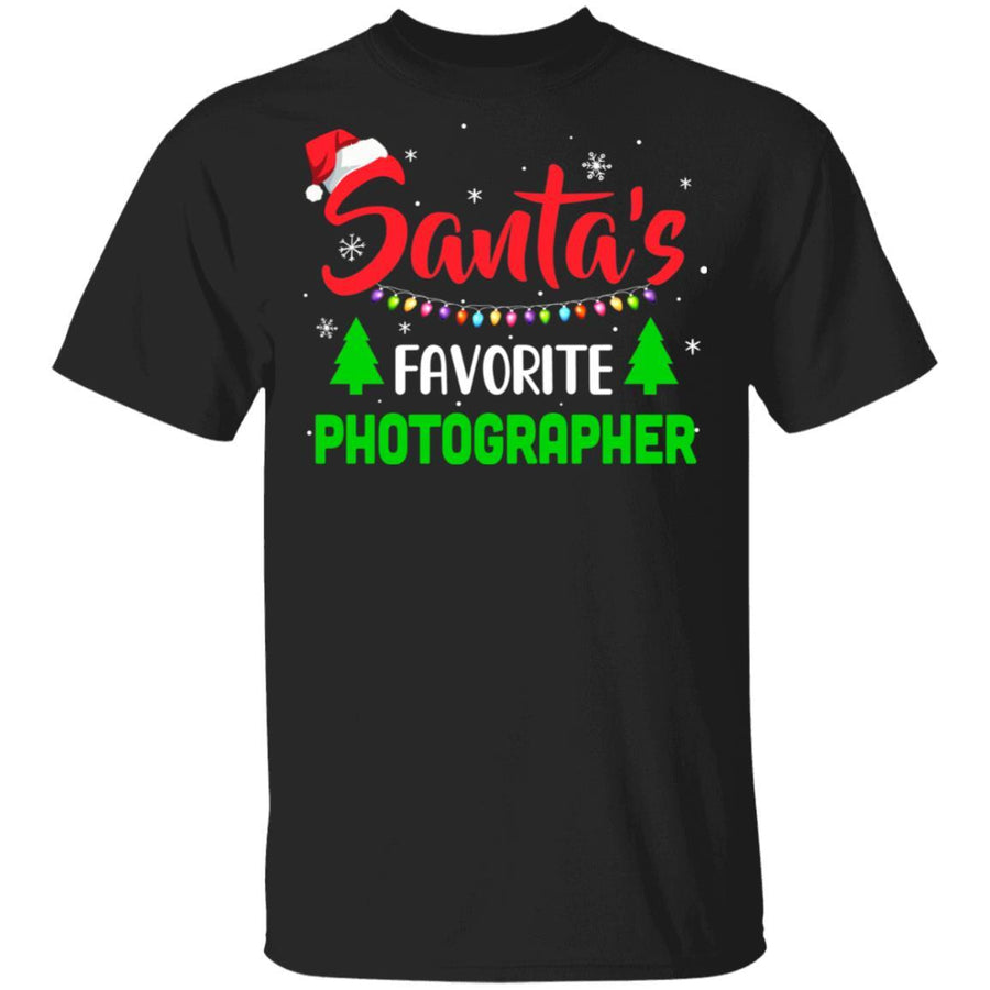 Santa's Favorite Photographer Funny Christmas Xmas Gifts-T-Shirt & Sweatshirt-Classic T-Shirt-Black