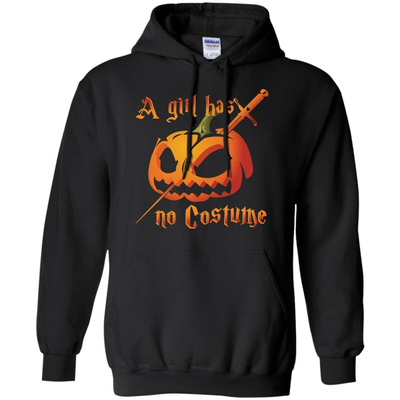 A Girl Has No Costume Halloween-T-Shirt & Hoodie-Pullover Hoodie-Black