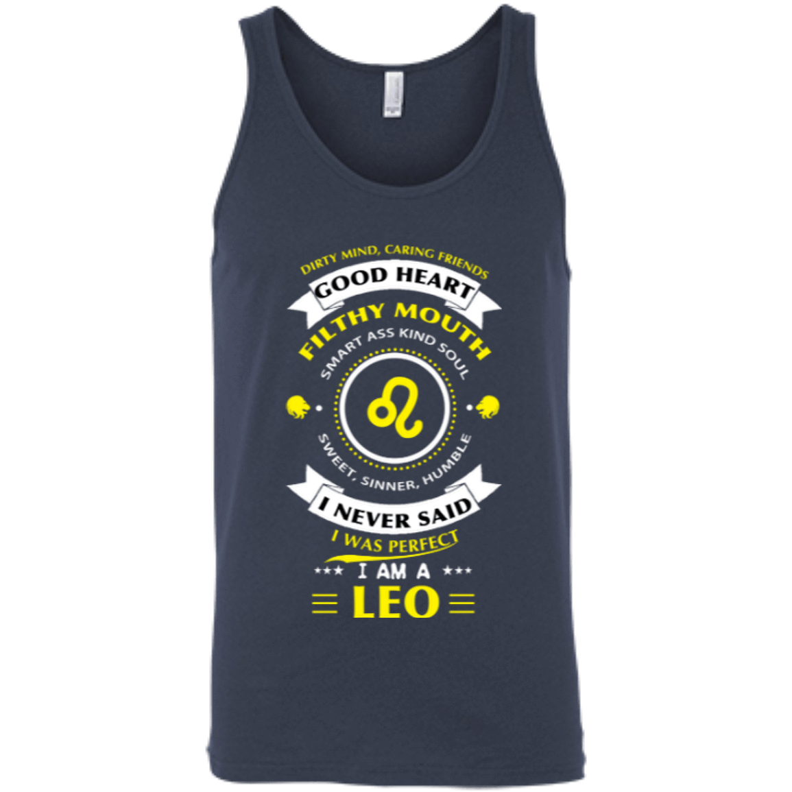 I never said I was perfect I am a LEO-T-Shirt & Hoodie-Unisex Tank-Navy