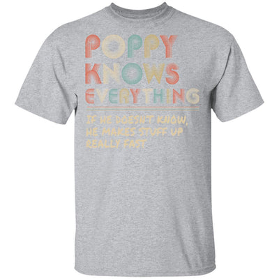 Poppy Know Everything Vintage Poppy Father's Day Gift-T-Shirt & Hoodie-Classic T-Shirt-Sport Grey
