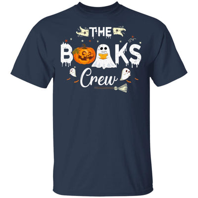 Funny Boo Books Crew Halloween Gift For Books Lover-T-Shirt & Hoodie-Classic T-Shirt-Navy
