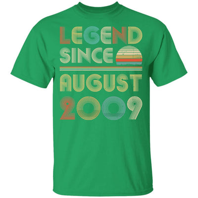Legend Since August 2009 Vintage 12th Birthday Gifts Youth-Youth Shirt-Youth T-Shirt-Irish Green