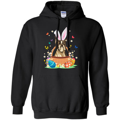 Boxer Bunny Hat Rabbit Easter Eggs-T-Shirt & Hoodie-Pullover Hoodie-Black