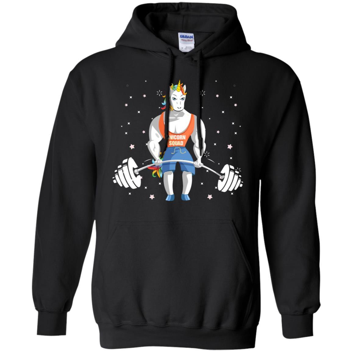 Unicorn Weightlifting Funny Workout Fitness Gym-T-Shirt & Tank Top-Pullover Hoodie-Black