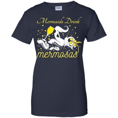 Mermaid drink mermosas-T-Shirt & Hoodie-Women's T-Shirt-Navy