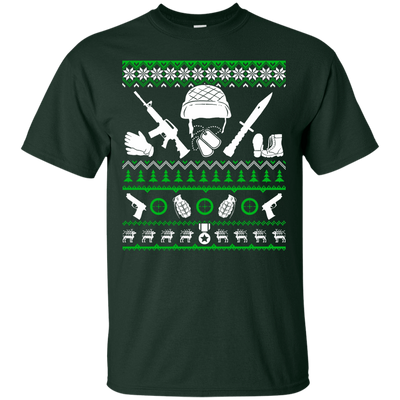 Veteran Christmas Sweater-T-Shirt & Hoodie-Classic T-Shirt-Forest Green