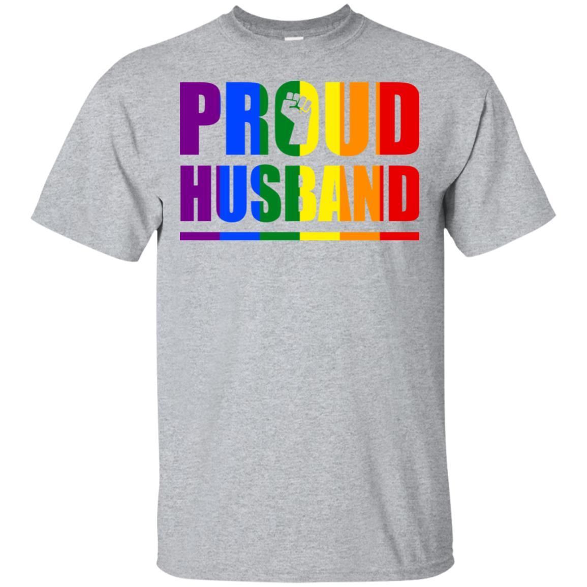 Proud Husband Gay Pride Month LGBT-T-Shirt & Hoodie-Classic T-Shirt-Sport Grey