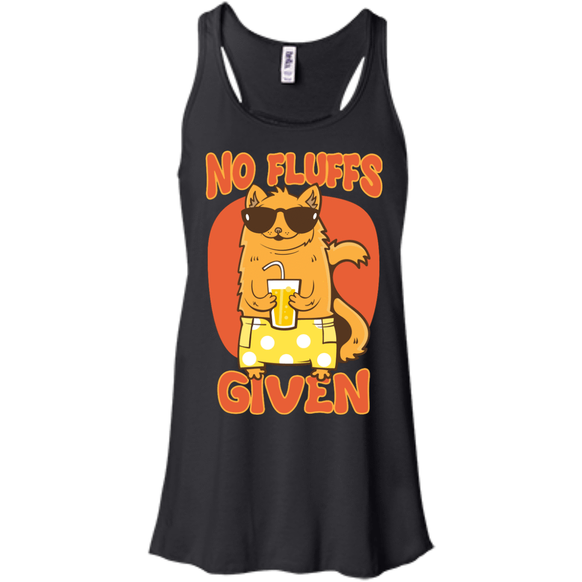 No Fluffs Given-T-Shirt & Hoodie-Women's Flowy Racerback Tank-Black