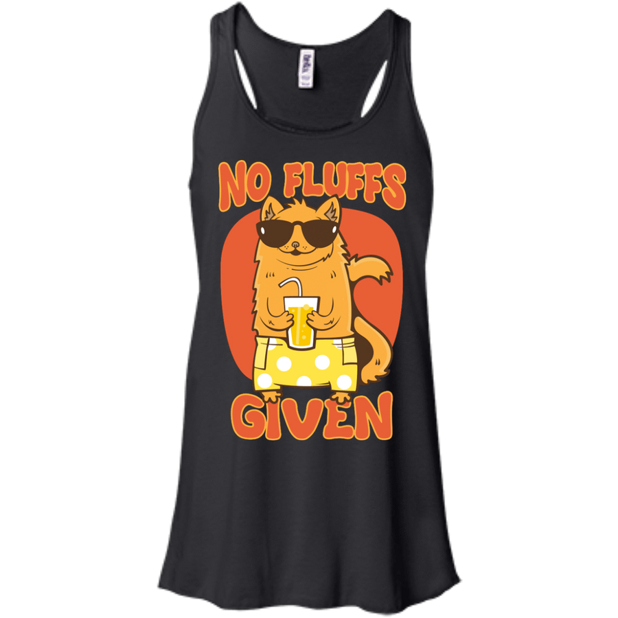 No Fluffs Given-T-Shirt & Hoodie-Women's Flowy Racerback Tank-Black