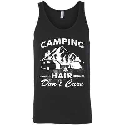 Camping Hair Don't Care-T-Shirt & Hoodie-Unisex Tank-Black