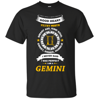 I Never Said I Was Perfect I Am A GEMINI-T-Shirt & Hoodie-Classic T-Shirt-Black