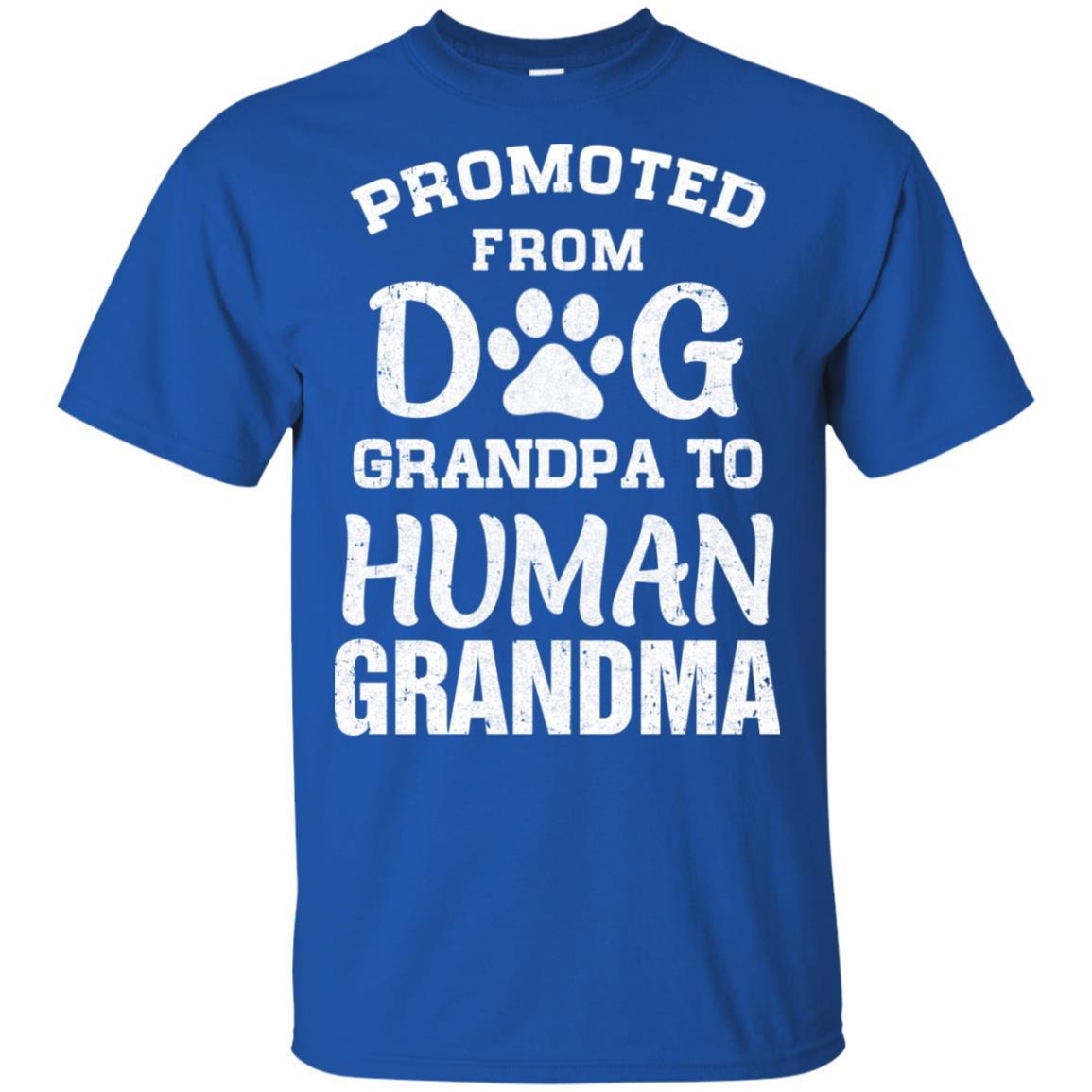 Promoted From Dog Grandpa To Human Grandpa Gifts-T-Shirt & Hoodie-Classic T-Shirt-Royal