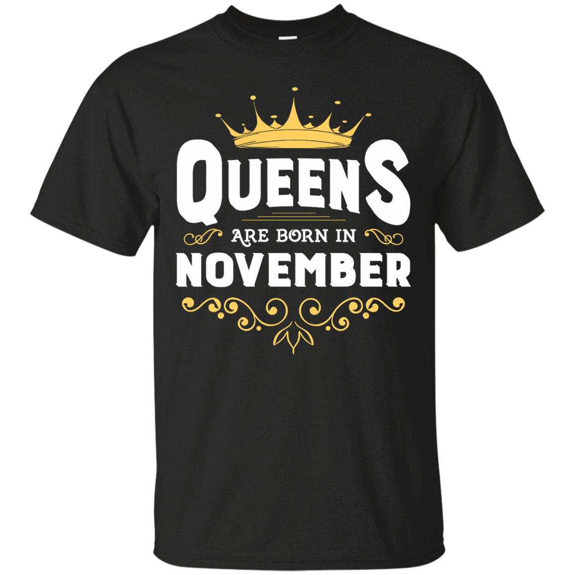 Queens Are Born In November-T-Shirt & Hoodie-Classic T-Shirt-Black
