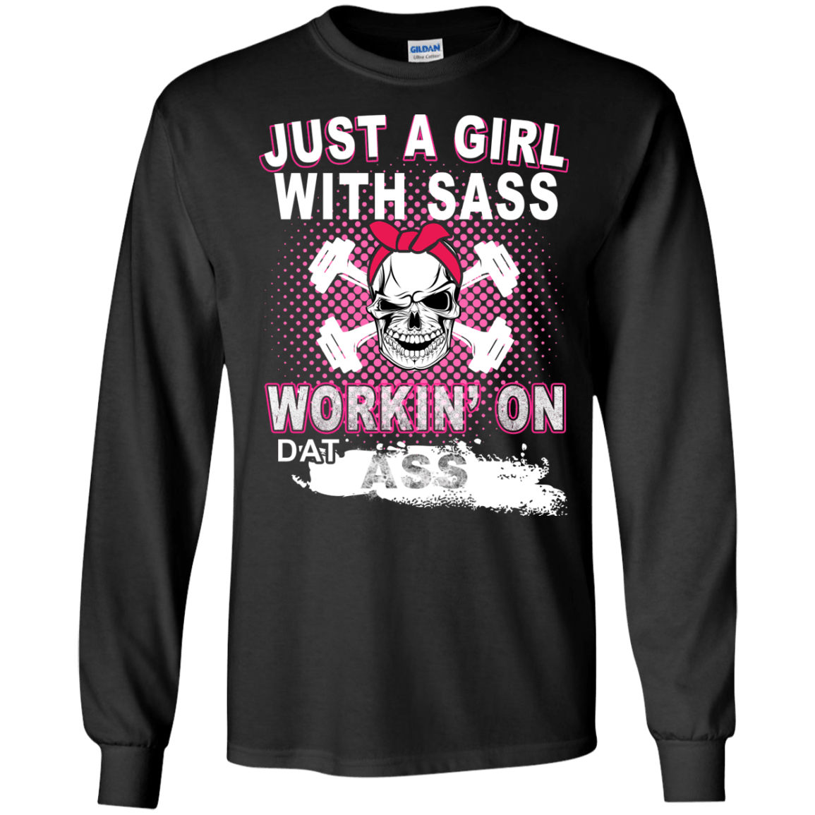 JUST A GIRL WITH SASS-T-Shirt & Hoodie-Long Sleeve T-Shirt-Black