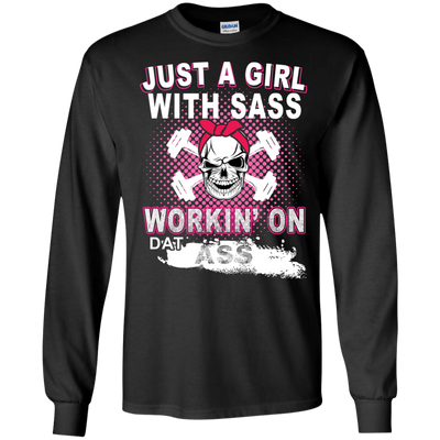 JUST A GIRL WITH SASS-T-Shirt & Hoodie-Long Sleeve T-Shirt-Black