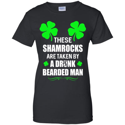 These Shamrocks Are Taken By A Drunk Bearded St Patrick Day-T-Shirt & Tank Top-Women's T-Shirt-Black
