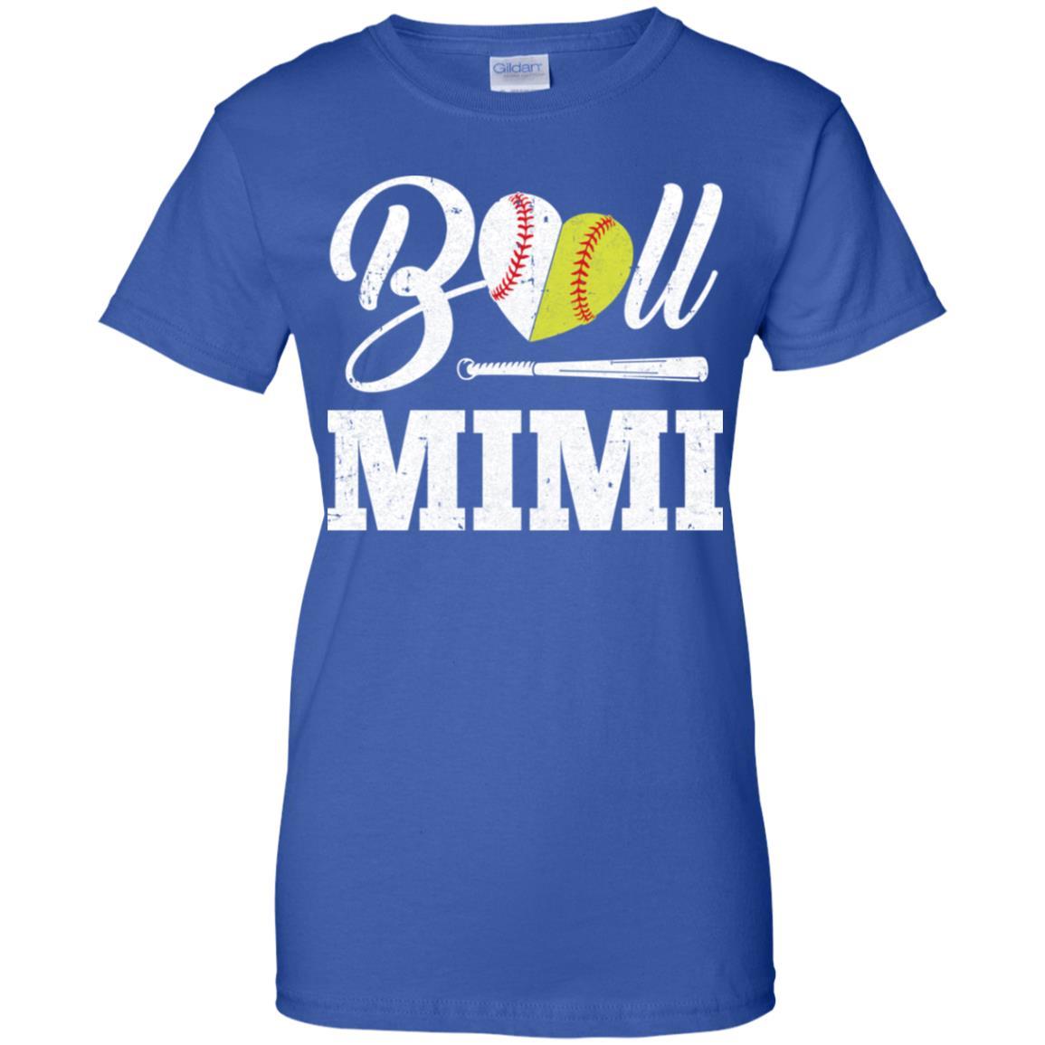 Funny Ball Mimi Softball Baseball Mothers Day Gifts-T-Shirt & Tank Top-Women's T-Shirt-Royal