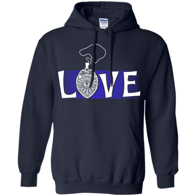 Love Police Thin Blue Line-T-Shirt & Hoodie-Pullover Hoodie-Navy