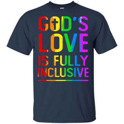 God's Love Is Fully Inclusive LGBT Pride Gay Christian-T-Shirt & Hoodie-Classic T-Shirt-Navy