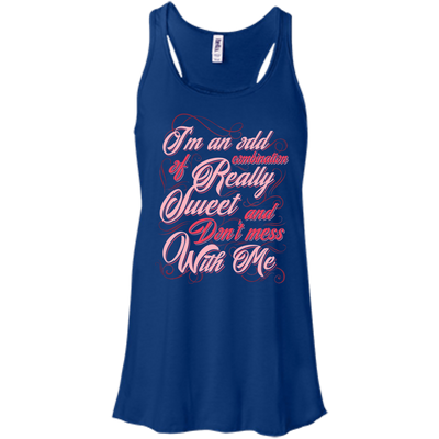 I'm An Odd Combination Really Sweet-T-Shirt & Hoodie-Women's Flowy Racerback Tank-True Royal