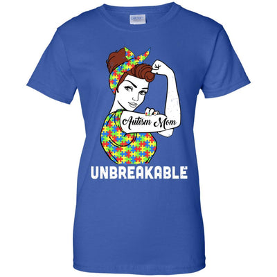 Autism Mom Unbreakable Support Autism Awareness-T-Shirt & Hoodie-Women's T-Shirt-Royal
