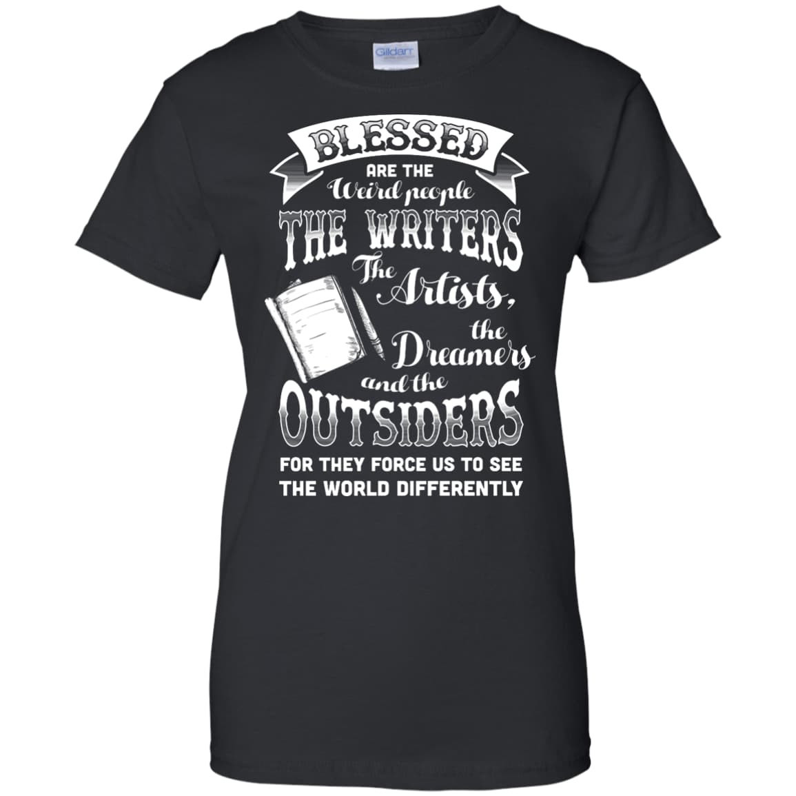 Blessed Are The Weird People The Writers-T-Shirt & Hoodie-Women's T-Shirt-Black