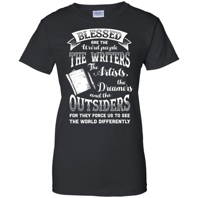 Blessed Are The Weird People The Writers-T-Shirt & Hoodie-Women's T-Shirt-Black