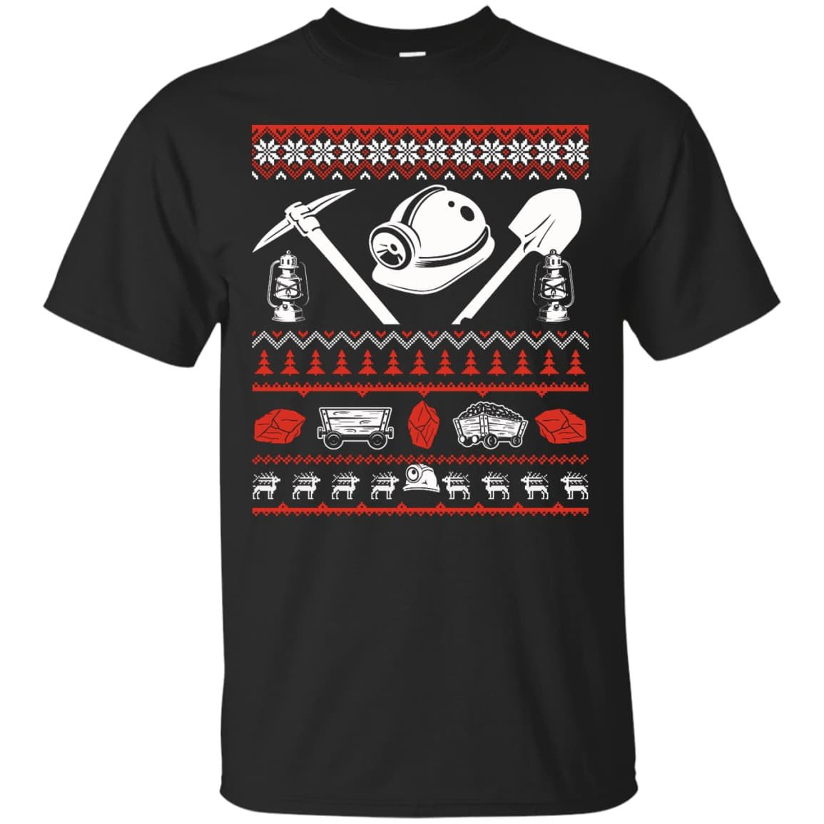Coal Miner Christmas Sweater-T-Shirt & Hoodie-Classic T-Shirt-Black