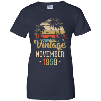 Retro Classic Vintage November 1959 62th Birthday Gift-T-Shirt & Hoodie-Women's T-Shirt-Navy
