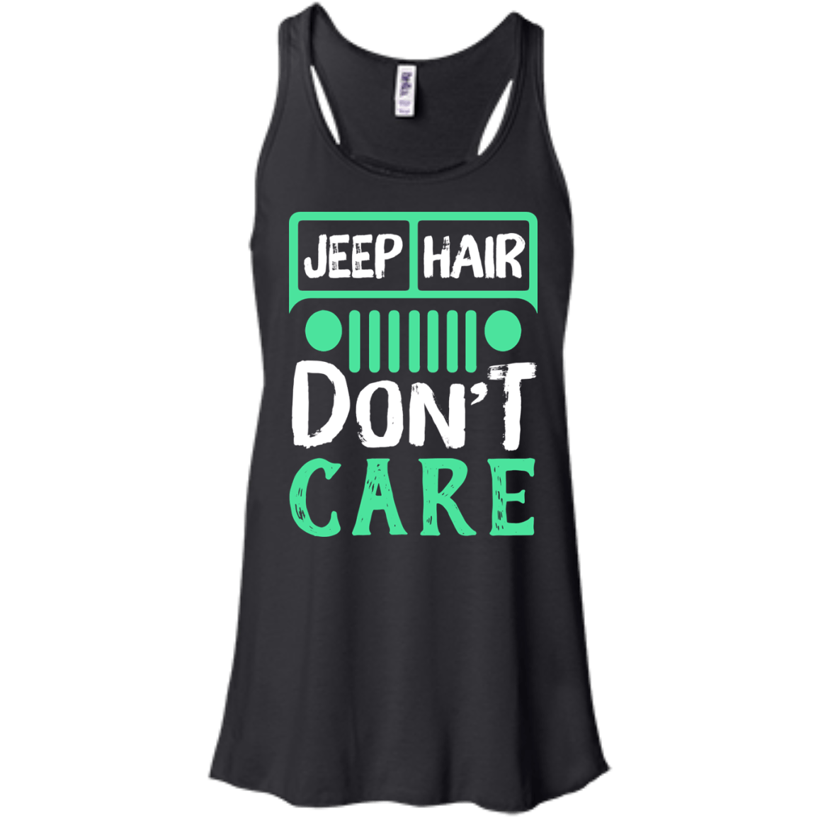 Jeep Hair Don't Care-T-Shirt & Hoodie-Women's Flowy Racerback Tank-Black