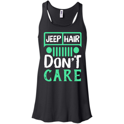 Jeep Hair Don't Care-T-Shirt & Hoodie-Women's Flowy Racerback Tank-Black