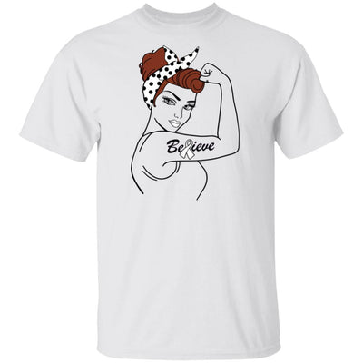 Support Lung Cancer Awareness Warrior Believe-T-Shirt & Hoodie-Classic T-Shirt-White