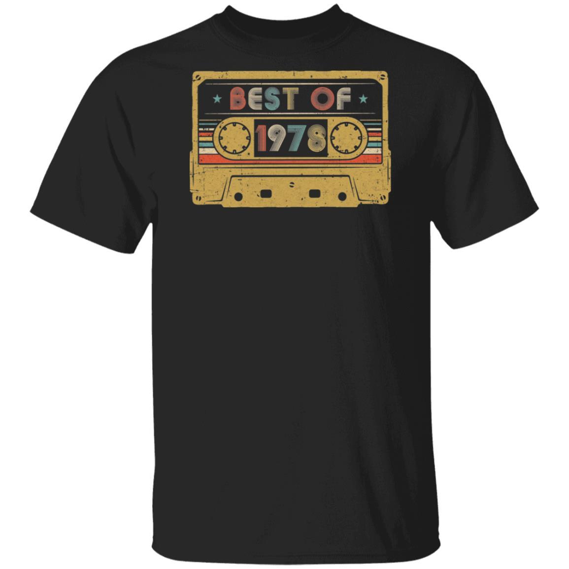 Vintage Cassette Best Of 1978 43th Cassette Birthday Gifts-T-Shirt & Hoodie-Classic T-Shirt-Black