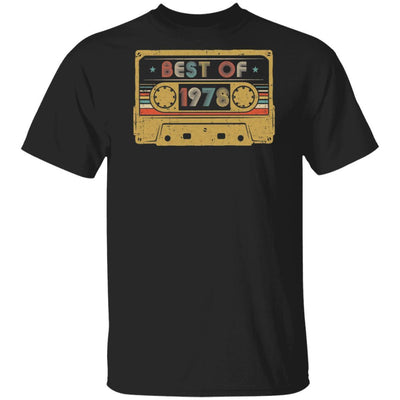 Vintage Cassette Best Of 1978 43th Cassette Birthday Gifts-T-Shirt & Hoodie-Classic T-Shirt-Black