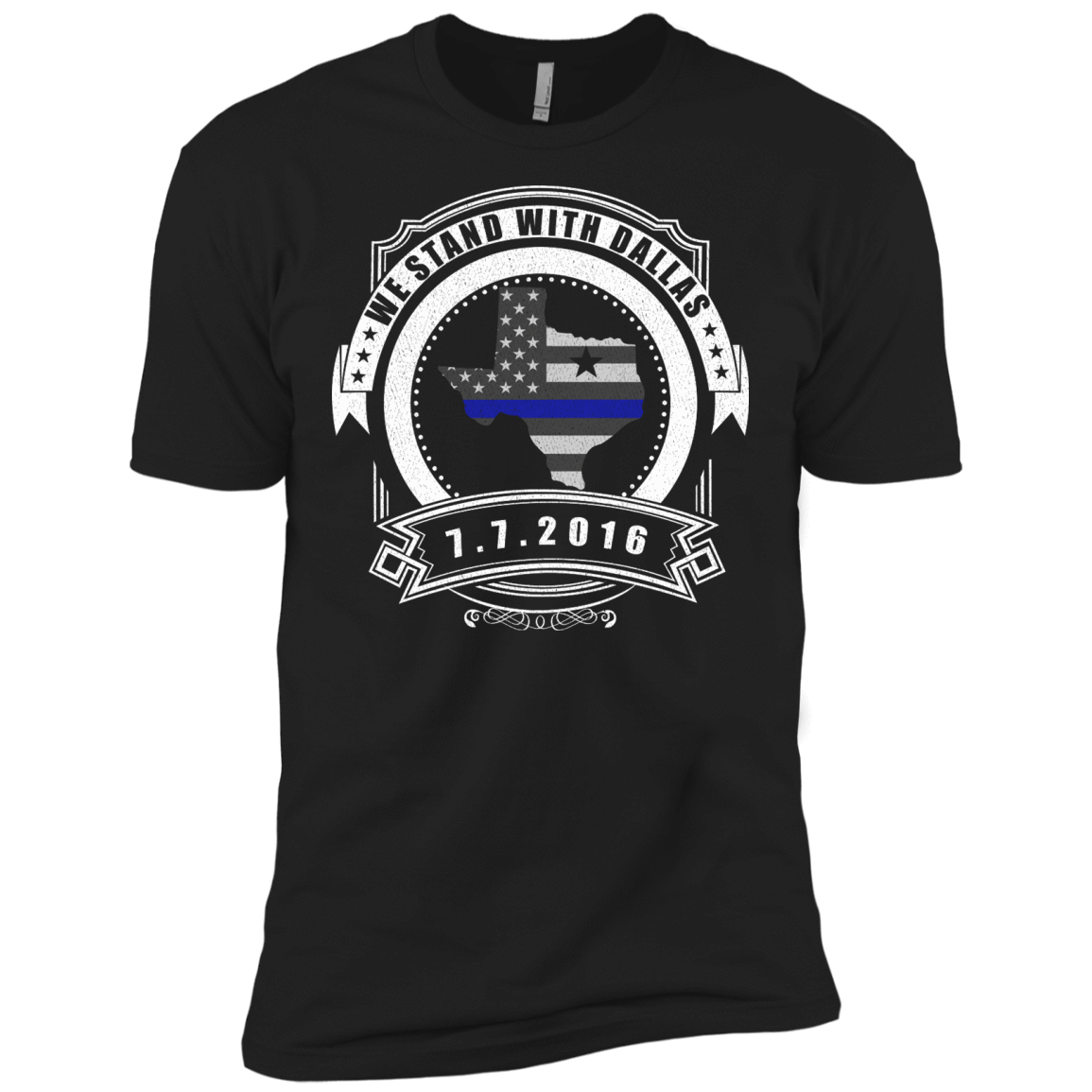 We stand with Dallas 7/7/2016-T-Shirt & Hoodie-Premium T-Shirt-Black
