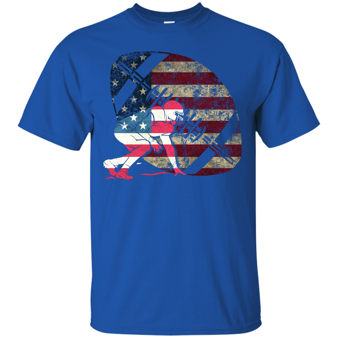 Tackle Football America Flag-T-Shirt & Hoodie-Classic T-Shirt-Royal