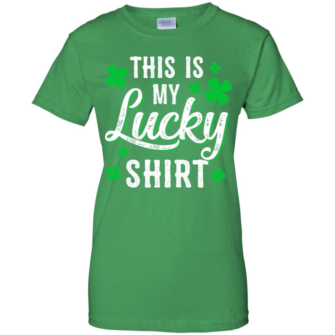 This Is My Lucky Shirt Irish Shamrocks St Patrick Day-T-Shirt & Hoodie-Women's T-Shirt-Irish Green