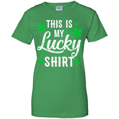 This Is My Lucky Shirt Irish Shamrocks St Patrick Day-T-Shirt & Hoodie-Women's T-Shirt-Irish Green