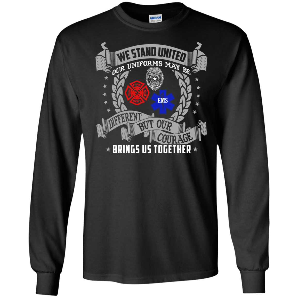 We Stand United Our Uniforms Brings Us Together-T-Shirt & Hoodie-Long Sleeve T-Shirt-Black